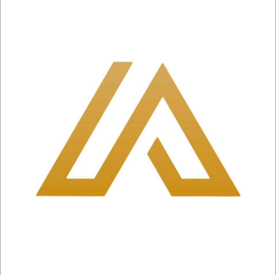Gold geometric monogram